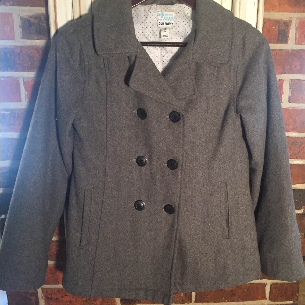 Girls Old Navy gray Pea Coat xl/14